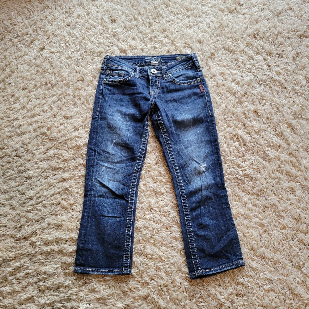Silver Aiko Capri Jeans